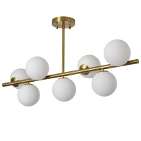 Lampa wisząca złota siedem białych kul Bolti 7xE14 PLC0104-GD Yaskr