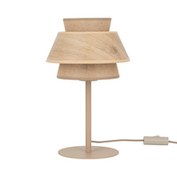 Lampka stołowa KALUM WOOD + juta 1XE27 Tk Lighting 16224
