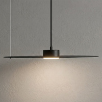 Minimalistyczna lampa wisząca czarny talerz o średnicy 45cm z regulacją kąta zawieszenia PIATTO 1xGX53 Milagro MLP2913