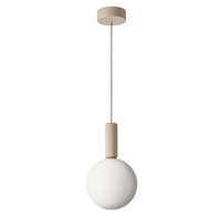 Pojedyńcza lampa wisząca beżowa z białym kloszem 20cm TESTA 1xG9 Candellux Studio 31-50892
