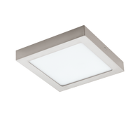 Lampa sufitowa kwadratowa srebrna FUEVA-C LED 22,5cm Eglo 96679 sterowana pilotem funkcja smart