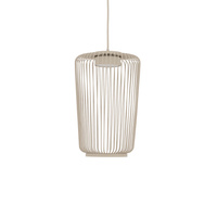 Lampa wisząca druciana z wysokim cylindrycznym beżowym kloszem 1xGX53 KENAI B Nowodvorski 12222