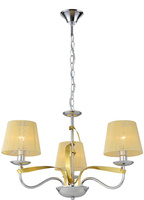 DIVA LAMPA WISZĄCA 3X40W E14 CHROM/ZŁOTY Candellux 33-55057