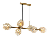 Lampa wisząca BORGO Italux PND-30843-6 GD+AMB