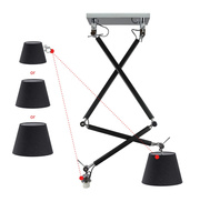 Lampa wisząca ZYTA 2 S chromowana AZzardo MD2300-2S abażurki od 20cm do 30 cm - kolor do wyboru