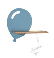 BALOON LAMPA KINKIET 4W LED 4000K Z OTWOREM IQ KIDS Z PRZEWODEM Z WŁ. I WTYCZKĄ NIEBIESKI Candellux 21-85115