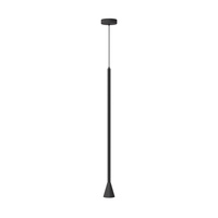 Czarna długa wąska lampa wisząca Arrow 1xGU10 Maytoni P064PL-01B