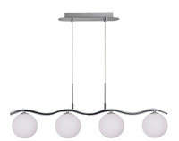 Ramon lampa wisząca chromowy 4x40w g9 klosz biały Candellux 34-01412