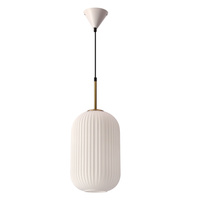 CRESTO lampa wiszaca biały+złoty 1x40W E27 klosz biały Candellux 31-35455