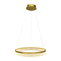 Lampa wisząca złoty okręg z akcentem glamour GALA GOLD 25W LED 4000K Milagro ML2240
