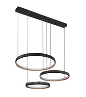 Lampa wisząca czarno złota HALLI LED Globo 67193-55H sterowana pilotem