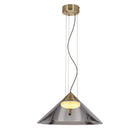 Lampa wisząca stożkowy dymiony szklany klosz o średnicy 42cm PRESTO 1xGX53 Candellux Studio 31-51066