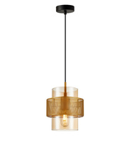 Lampa wisząca pojedyńcza VINOTI Italux PND-22132-1S-GD-AMB