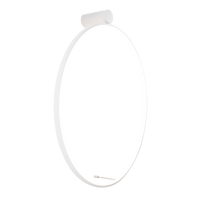 Duży kinkiet ścienny - biały pierścień 80cm IP44 do łazienki LED 3000K Maxlight W0436 Visual 30W