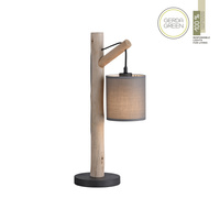 Lampka stołowa drewniana konstrukcja i zwisający abażur GREEN TRIBU 1xE27 Just Light 15784-29