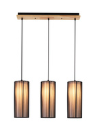 LAMPA WISZĄCA KIOTO 3 CZARNY 120x12x60 Candellux 50103219