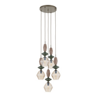 Lampa wisząca ZEN NEW BROWN FUSO COGNAC 5XE14 KOŁO Tk Lighting 11869