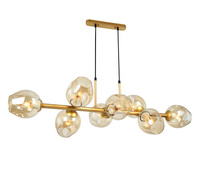 Lampa wisząca BORGO Italux PND-30843-8 GD+AMB