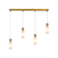 Lampa wisząca Santos mosiężna 4xG9 Italux PND-95331-4-BRSS