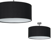 Lampa podsufitowa CASINO BLACK/CHROME 1xE27 Milagro ML6379