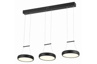 Lampa wisząca potrójna THEA LED czarna Reality 338203-30