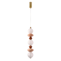 Pionowa lampa wisząca z elementami ceramiki i szklanymi kloszami FLORES 20W LED 3000K Candellux Studio 33-50670