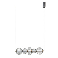 Lampa wisząca Rabel czarna LED 3000K Italux PND-344221-5-BK