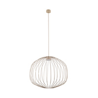 Beżowa lampa wisząca o średnicy 58cm z drutu SPHERA M SABIA 1XGX53 Tk Lighting 11306