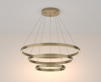 Lampa wisząca RIM LED potrójna 80cm mosiądz Maytoni MOD058PL-L100BS3K