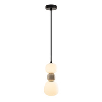 Lampa wisząca pionowa kompozycja z opalowych i jasnoszarych kloszy LED 3000K Modern 13W Maxlight P0627