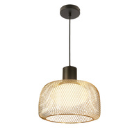 Lampa wisząca siatkowa złota metalowa obudowa wraz z białym kloszem SOPRA 32cm Candellux Studio 31-50960