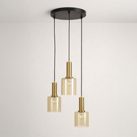 Potrójna lampa wisząca z kloszami nad okrągły stół AIGO Kaja Lighting K-5878