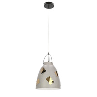 PATCH LAMPA WISZĄCA 25 1X60W E27 SZARY + ZŁOTY DEKOR Candellux 31-43269