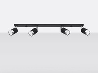 Lampa sufitowa NERO 4 czarny/chrom Sollux Lighting SL.1067