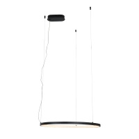 Lampa wisząca czarny pierścień 60cm z trójpunktowym mocowaniem  LED 3000K Visual Hor 24W Maxlight P0656