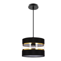 PANDY lampa wisząca czarny 1x40W E27 abażur czarny+złoty Candellux 31-37572