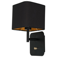 Kinkiet NAPOLI BLACK/GOLD 1xE27 Milagro ML6365