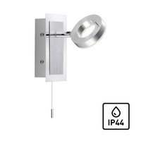 Kinkiet łazienkowy w kolorze aluminium LED 3000K IP44 SILEDA Paul Neuhaus 9785-96