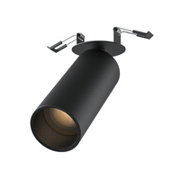 Czarna oprawa podtynkowa regulowana tuba LED 3000K FOCUS LED C053CL-L12W3K-W-B Maytoni