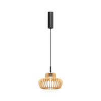 Lampa wisząca drewniana 26,5cm LED Namiki Maytoni MOD465PL-L12BK2