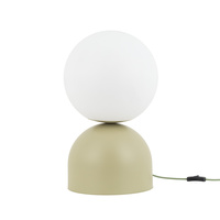 Lampka stołowa 52cm szklana kula na metalowej pistacjowej podstawie MIKI PISTACIO BIG 1xE27 Tk Lighting 11430