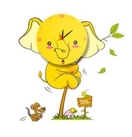 Kinkiet, Lampka dziecięca ELEPHANT 0,6W LED CLOCK Milagro ML147