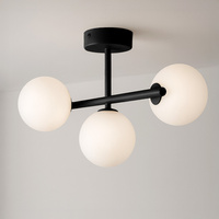 Czarna lampa sufitowa z białymi kloszami FILO Kaja Lighting K-5850