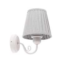 FIREZ lampa kinkiet biały 1x40W E27 abażur szary Candellux 21-39361