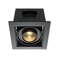 Kwadratowa wpuszczana oprawa stropowa LED 3000K Metal Modern DL093-01-10W3K-B Maytoni