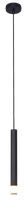Lampa wisząca cienka czarna tuba zakończona delikatnym akrylowym klosikiem VELIC 1xG9 Zuma Line P241125801BL