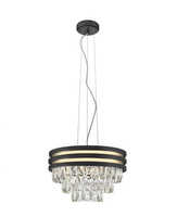 Lampa wisząca NAICA kryształowa złota czarna Zuma Line P0525-04A-P7D7