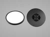 Lampa sufitowa niski plafon CALVI BLACK o średnicy 48cm LED Italux PLF-35263-480R-36W-BL