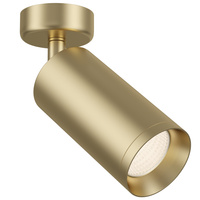 Złota matowa tuba natynkowa spot regulowany 1xGU10 Focus C017CW-01MG Maytoni