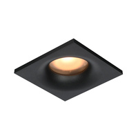 Czarne kwadratowe oczko podtynkowe IP44 1xGU10 Naru Italux DL-61903-IP44-BK
